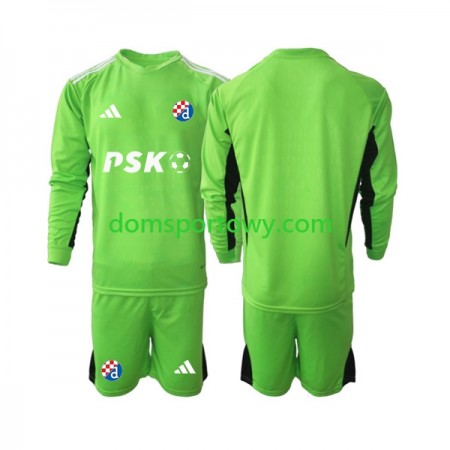 Koszulka Dinamo Zagreb Bramkarska Dziecięcy Domowe Koszulki Piłkarskie 2023-2024 Długi Rękaw